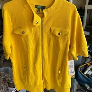 Ralph Lauren Vibrant Yellow Knit Cardigan